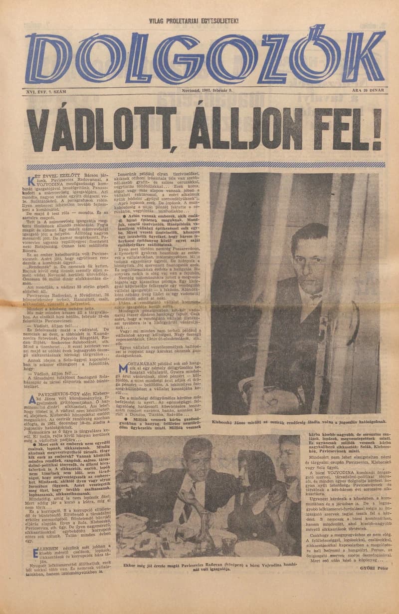 Dolgozók, 16. évf. 1962. február 9. 7. sz.