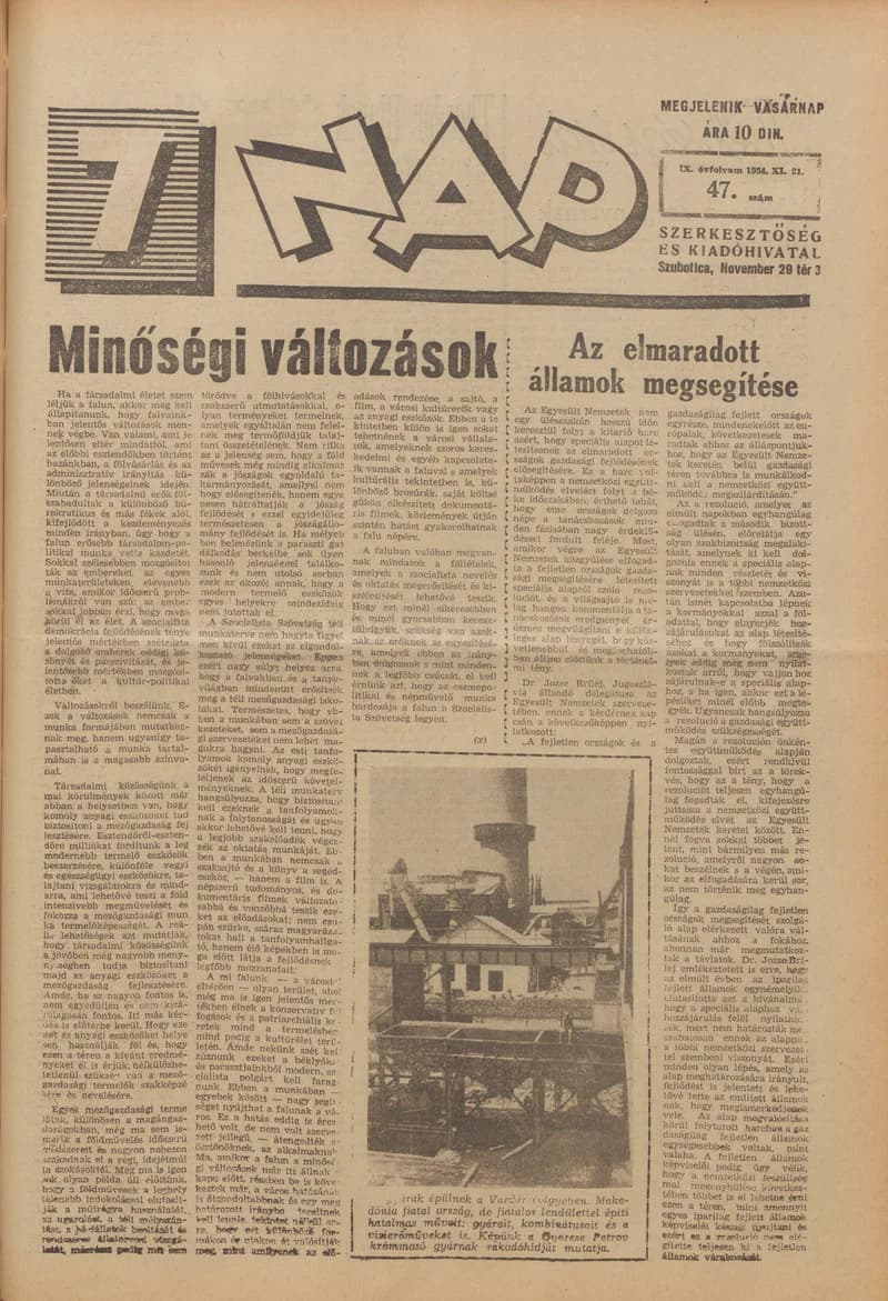 7 Nap, 9. évf. 1954. november 21. 47. sz. 1–16. oldal