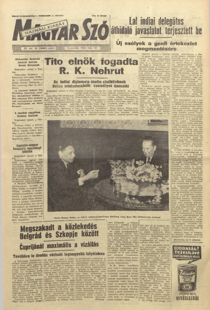 Magyar Szó, 20. évf. 1963. február 21. 50. sz. 1–14. oldal
