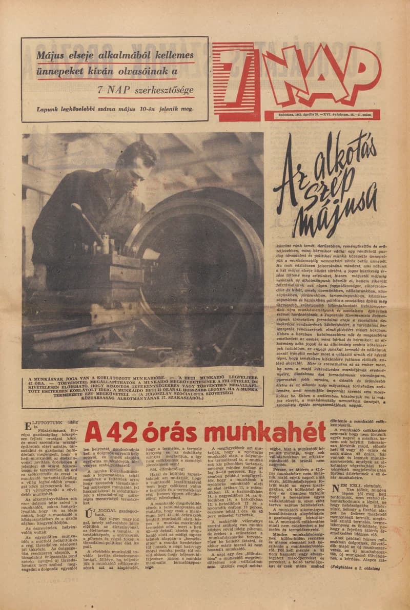 7 Nap, 18. évf. 1963. április 26. 16–17. sz. 1–32. oldal