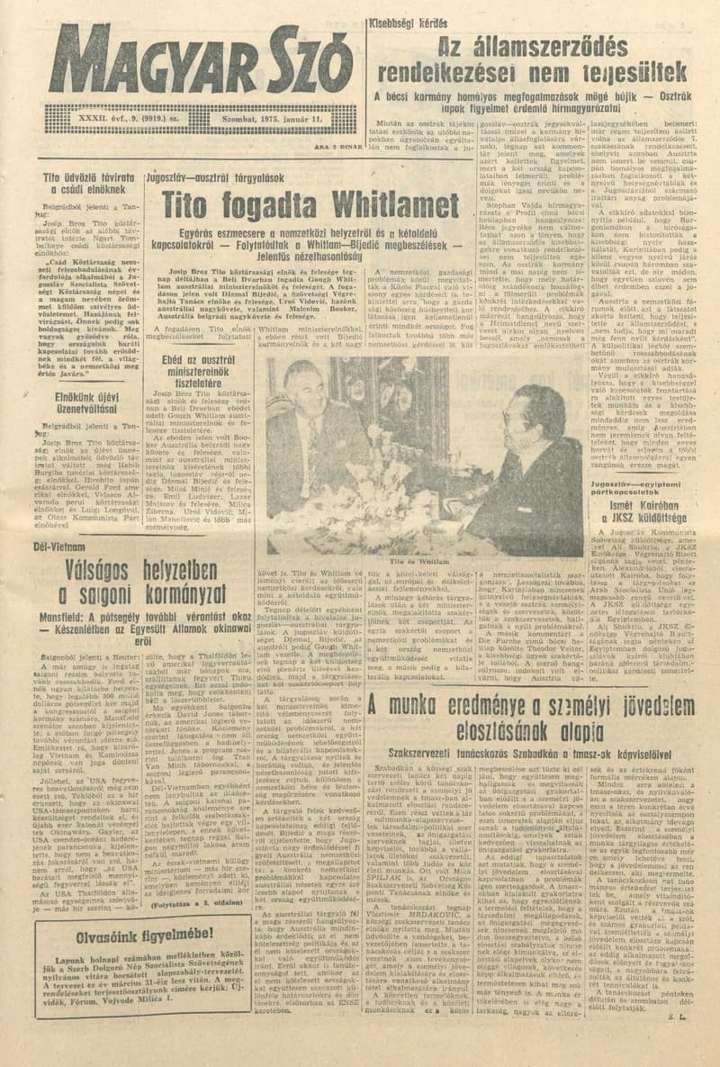 Magyar Szó, 32. évf. 1975. január 11. 9. sz.