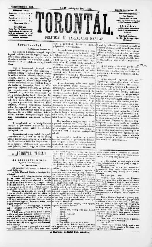 Torontál, 24. évf. 1895. december 18. 291. sz.