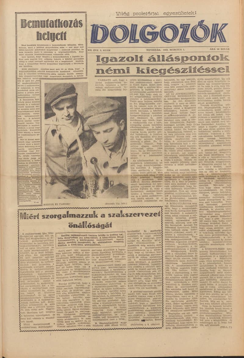 Dolgozók, 12. évf. 1958. március 1. 9. sz.