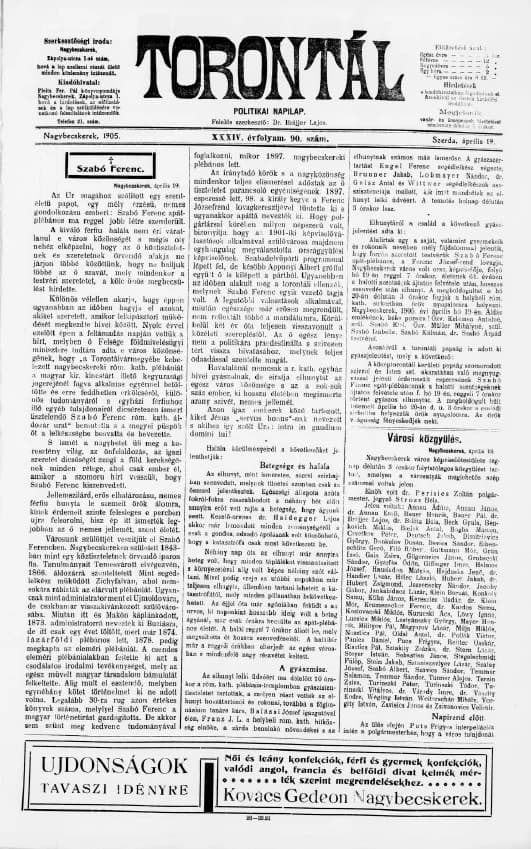 Torontál, 34. évf. 1905. április 19. 90. sz.