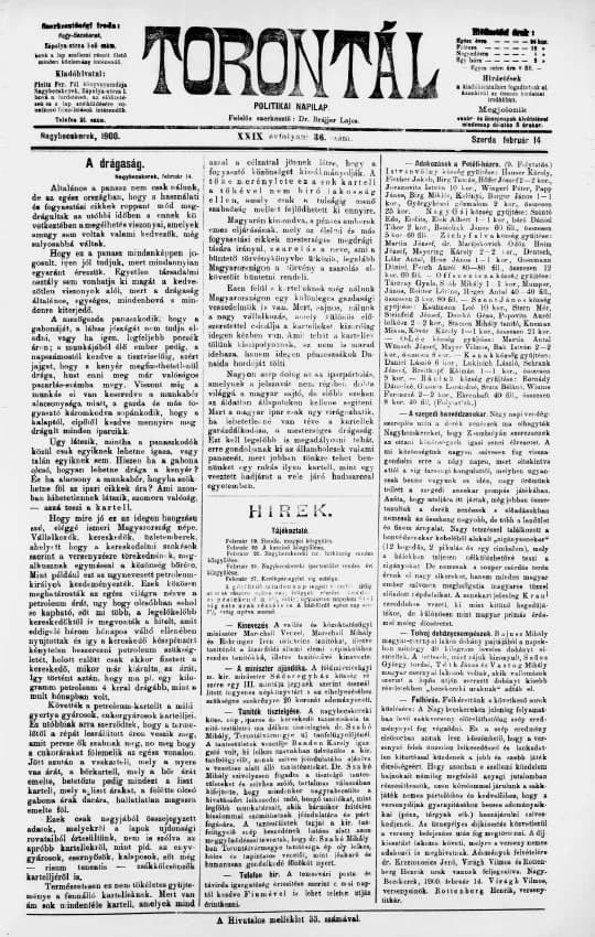 Torontál, 29. évf. 1900. február 14. 36. sz.