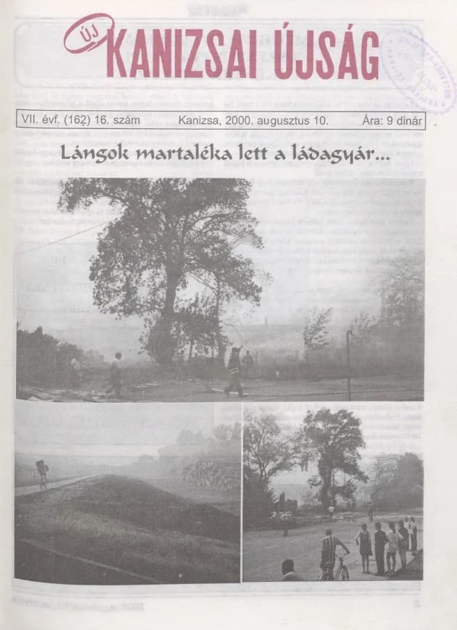 Új Kanizsai Újság, 7. évf. 2000. augusztus 10. 16. sz.