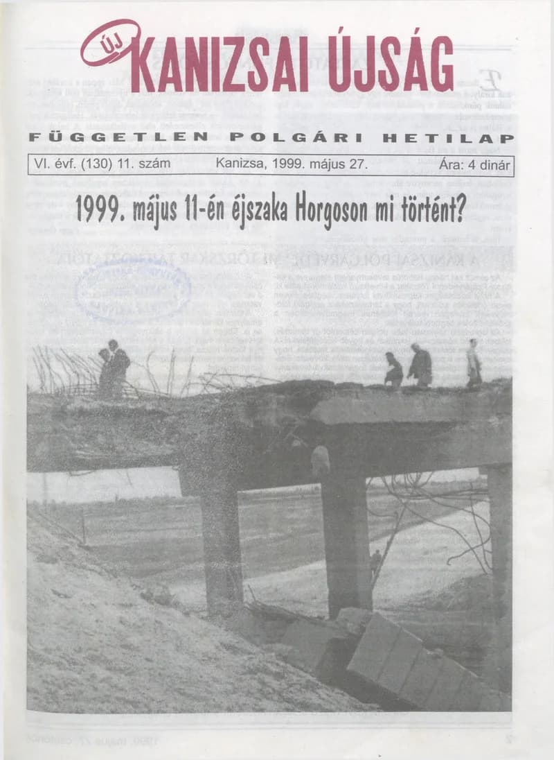 Új Kanizsai Újság, 6. évf. 1999. május 27. 11. sz.