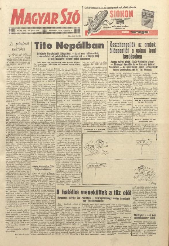 Magyar Szó, 31. évf. 1974. február 3. 32. sz. 1–32. oldal