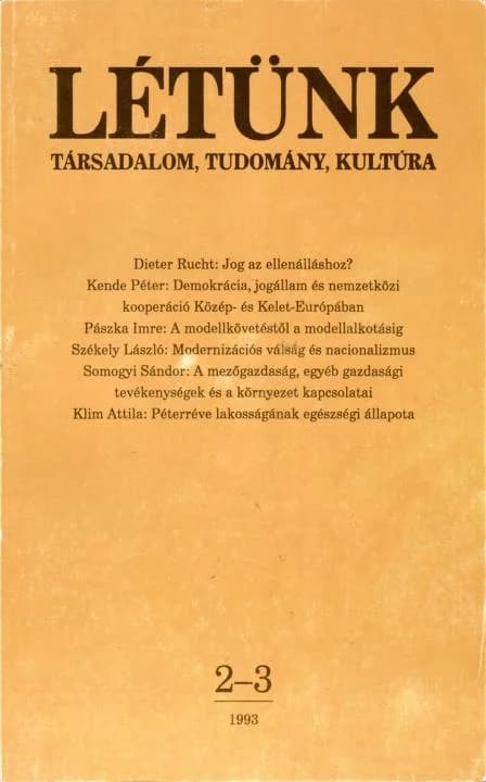 Létünk, 23. évf. 1993. 2–3. sz. 123–265. oldal