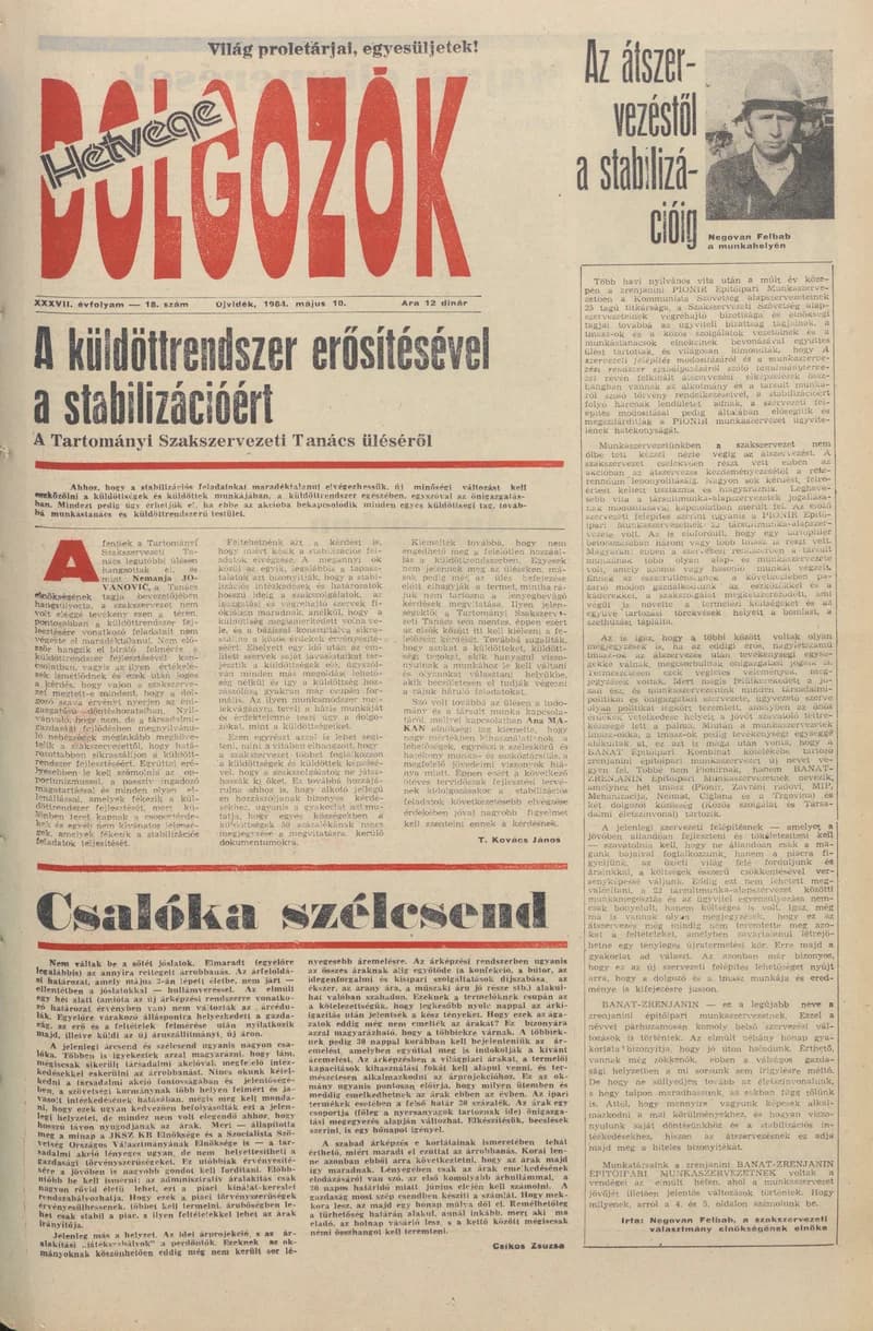 Dolgozók, 38. évf. 1984. május 10. 18. sz.