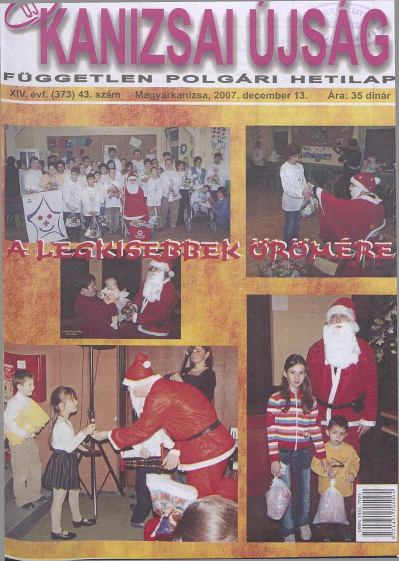 Új Kanizsai Újság, 14. évf. 2007. december 13. 43. sz.