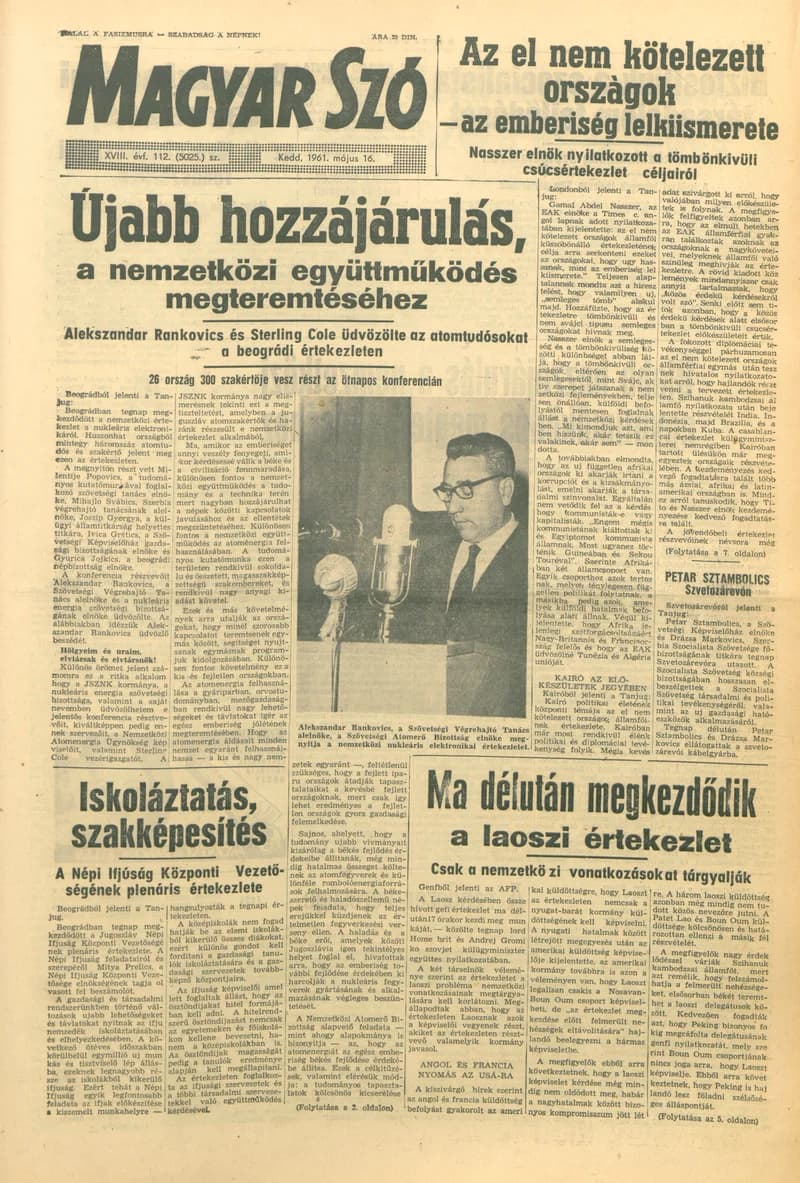 Magyar Szó, 18. évf. 1961. május 16. 112. sz. 1–16. oldal