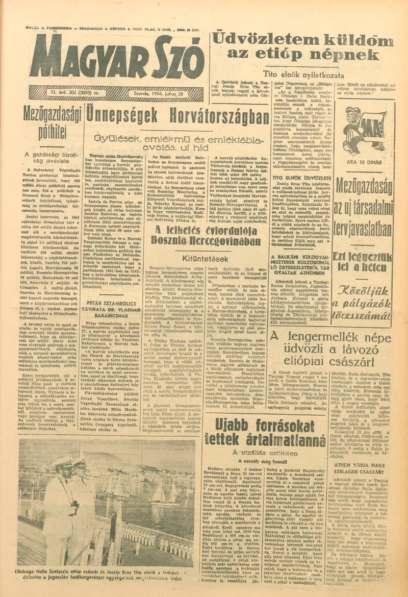 Magyar Szó, 11. évf. 1954. július 28. 202. sz. 1–8. oldal