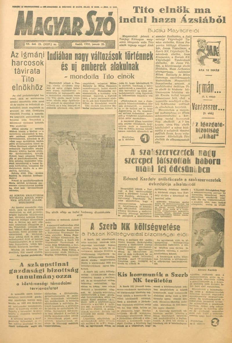 Magyar Szó, 12. évf. 1955. január 25. 23. sz. 1–10. oldal