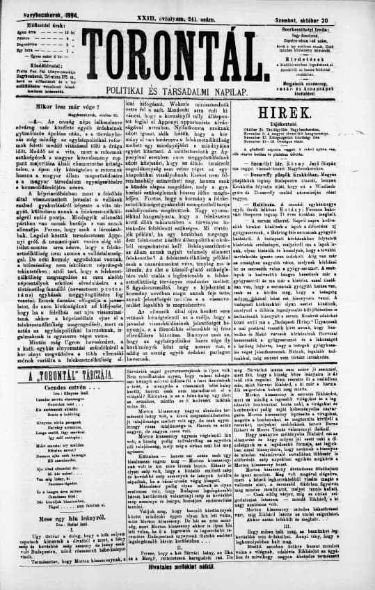Torontál, 23. évf. 1894. október 20. 241. sz.