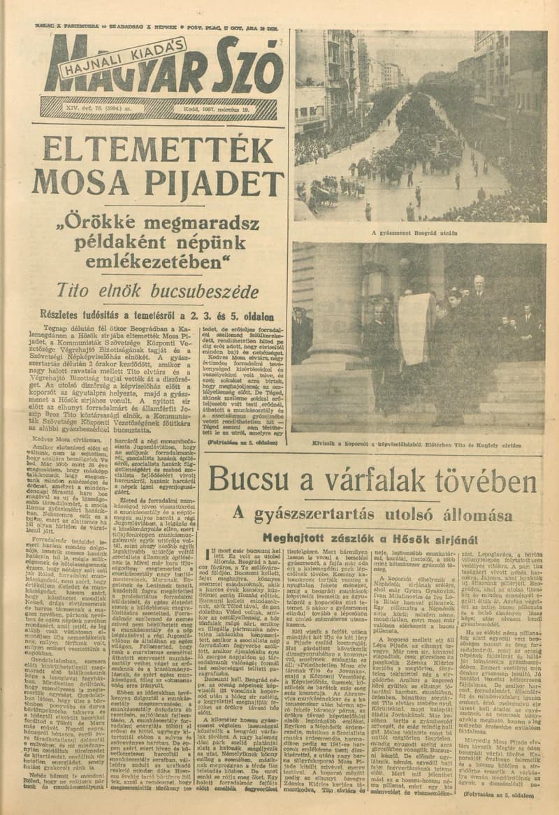 Magyar Szó, 14. évf. 1957. március 19. 76. sz. 1–12. oldal