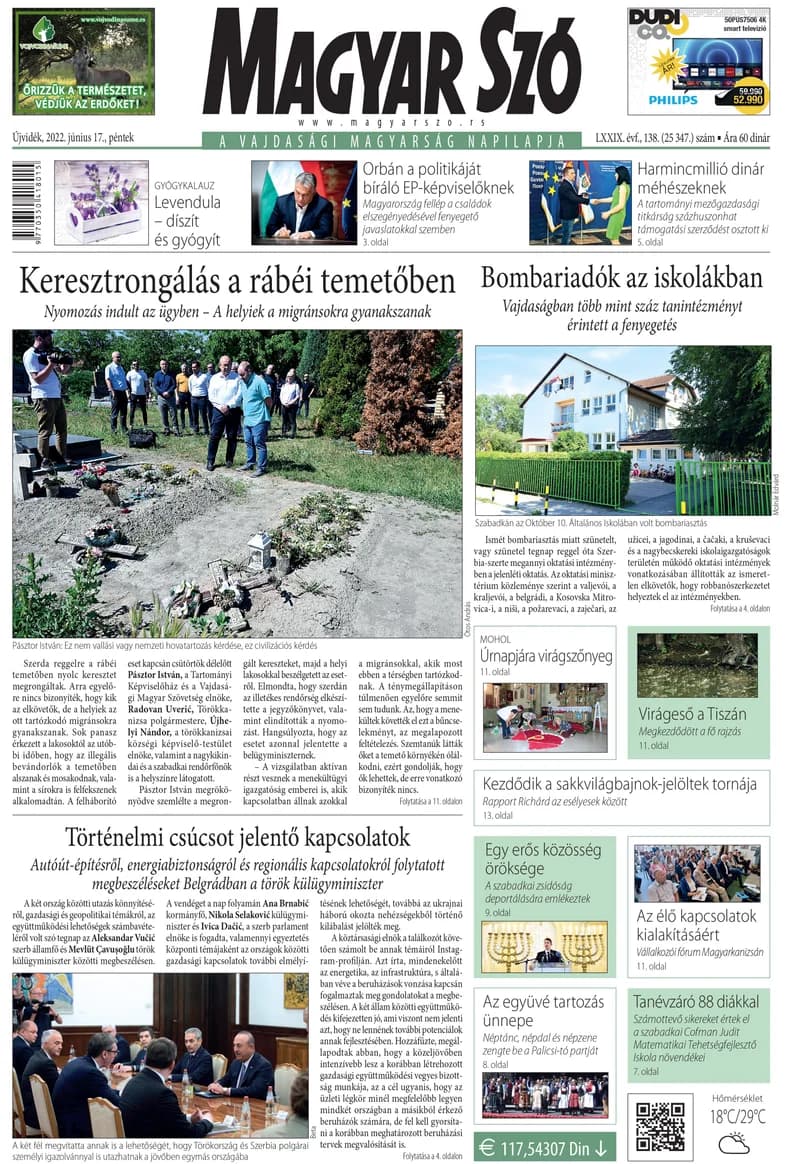 Magyar Szó, 79. évf. 2022. június 17. 138. sz. 1–16. oldal