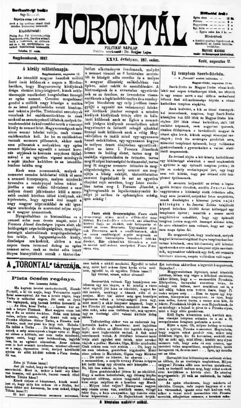 Torontál, 26. évf. 1897. augusztus 17. 187. sz.
