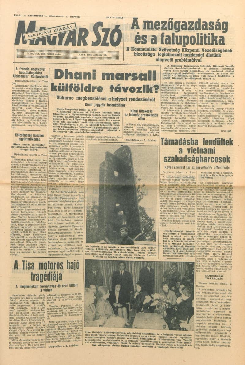 Magyar Szó, 22. évf. 1965. október 19. 288. sz. 1–16. oldal
