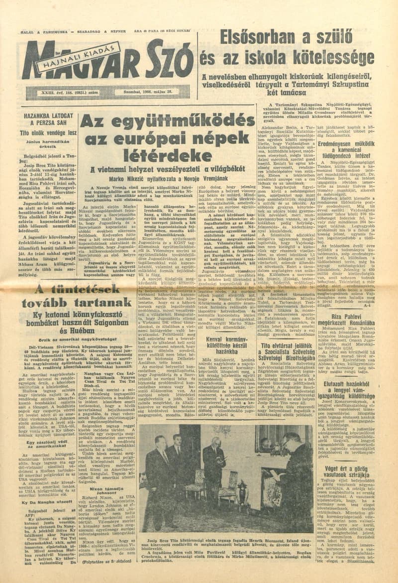 Magyar Szó, 23. évf. 1966. május 28. 144. sz.