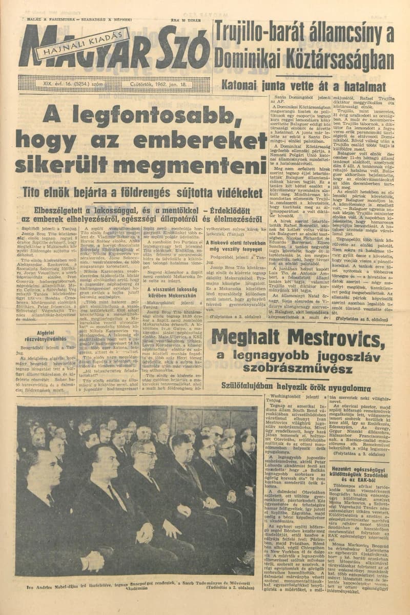 Magyar Szó, 19. évf. 1962. január 18. 16. sz. 1–16. oldal