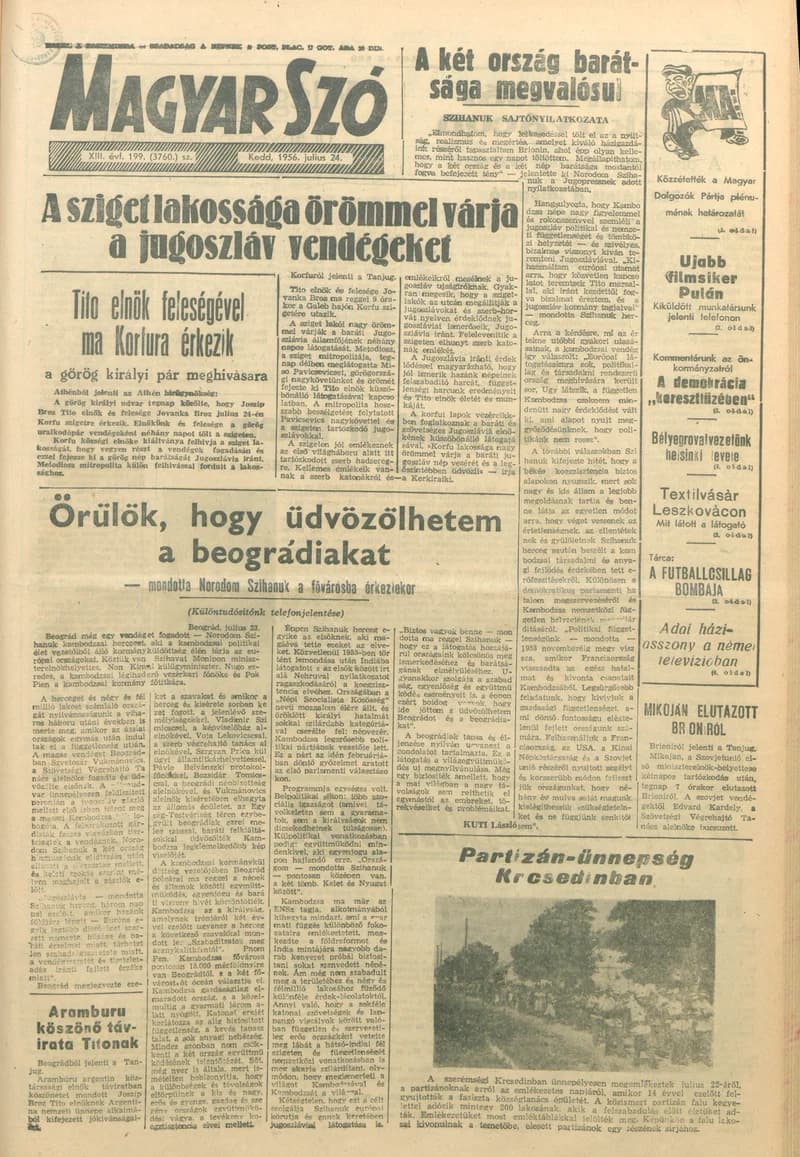 Magyar Szó, 13. évf. 1956. július 24. 199. sz. 1–8. oldal