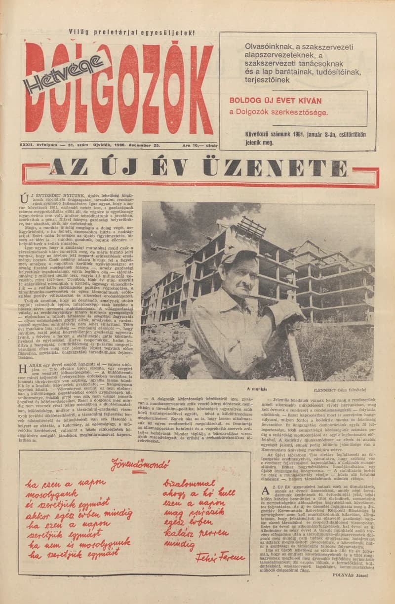 Dolgozók, 34. évf. 1980. december 25. 51. sz.