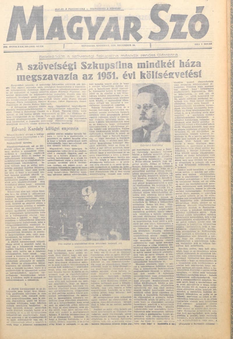 Magyar Szó, 7. évf. 1950. december 30. 309. sz. 1–4. oldal