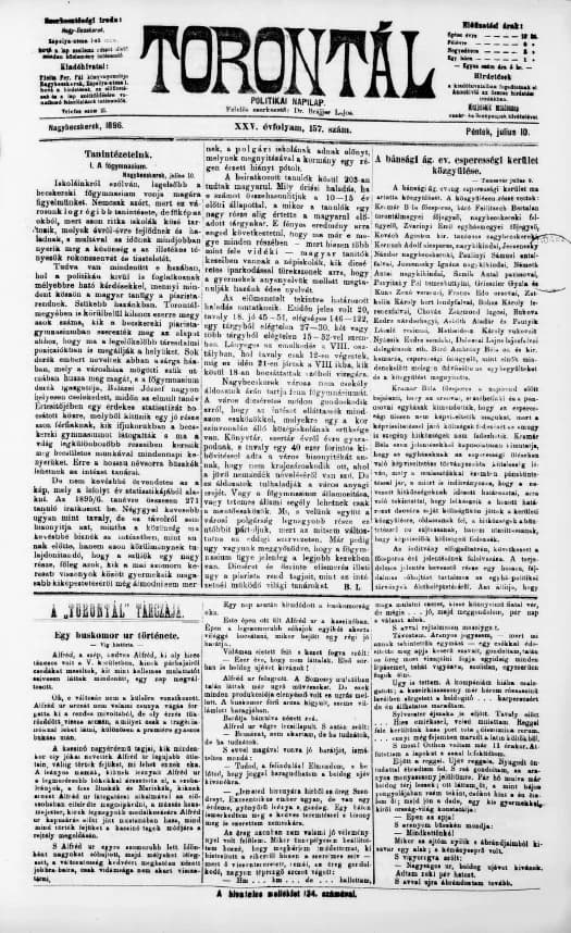 Torontál, 25. évf. 1896. július 10. 157. sz.