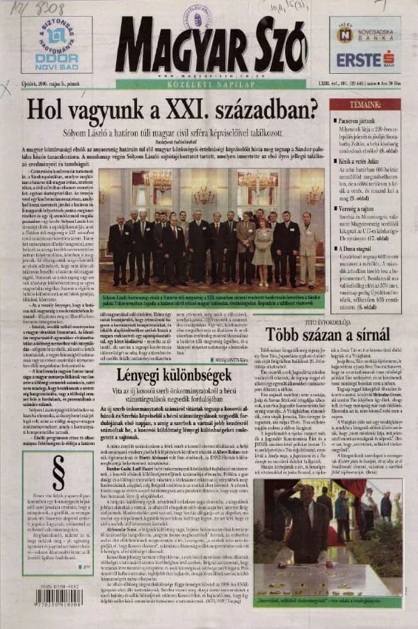 Magyar Szó, 63. évf. 2006. május 5. 101. sz. 1–20. oldal