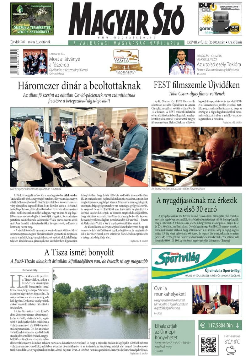 Magyar Szó, 78. évf. 2021. május 6. 102. sz. 1–20. oldal