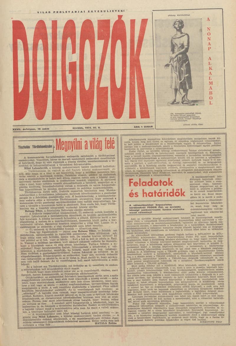 Dolgozók, 28. évf. 1974. március 8. 10. sz.