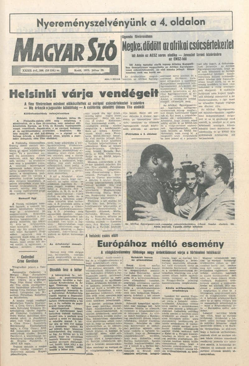 Magyar Szó, 32. évf. 1975. július 29. 206. sz.