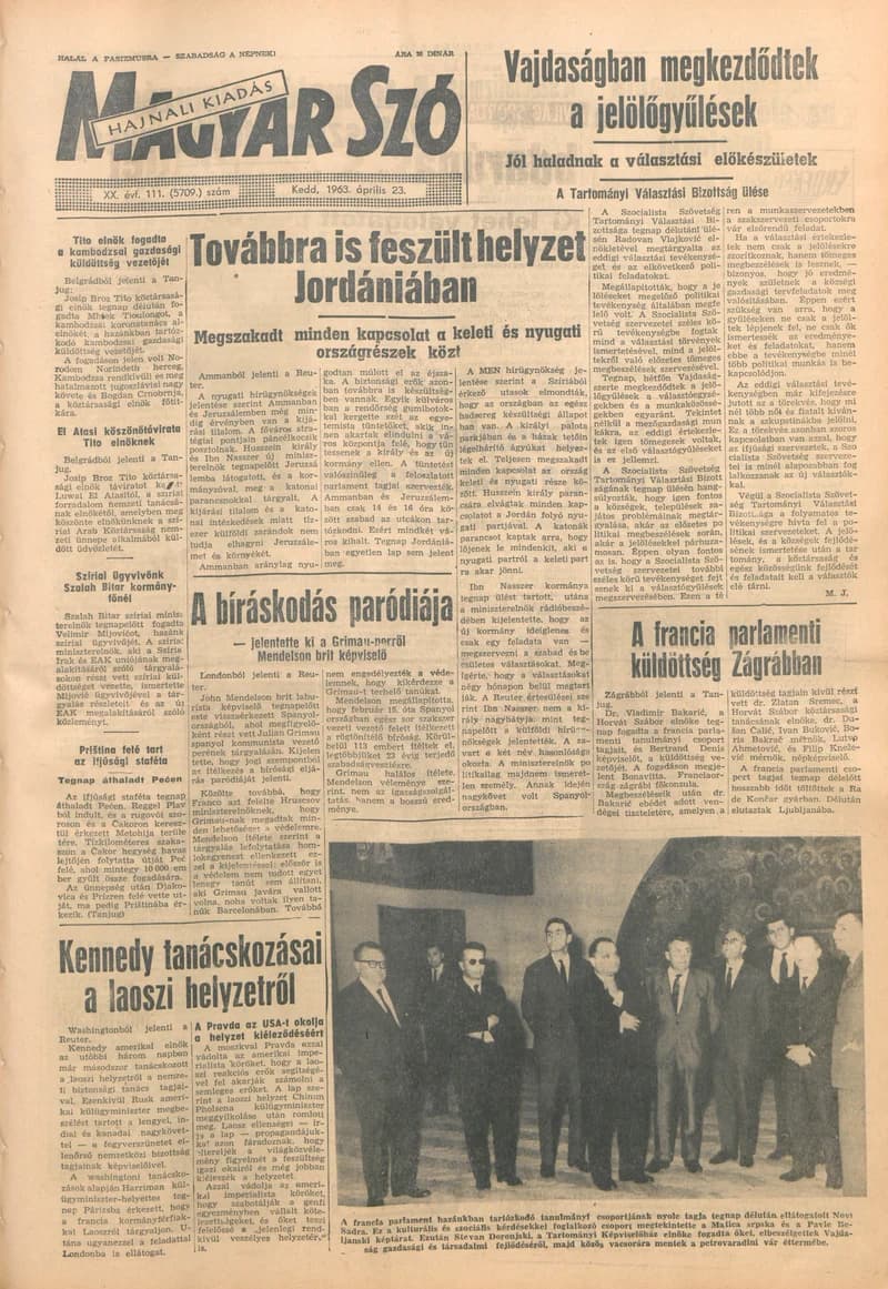 Magyar Szó, 20. évf. 1963. április 23. 111. sz. 1–16. oldal