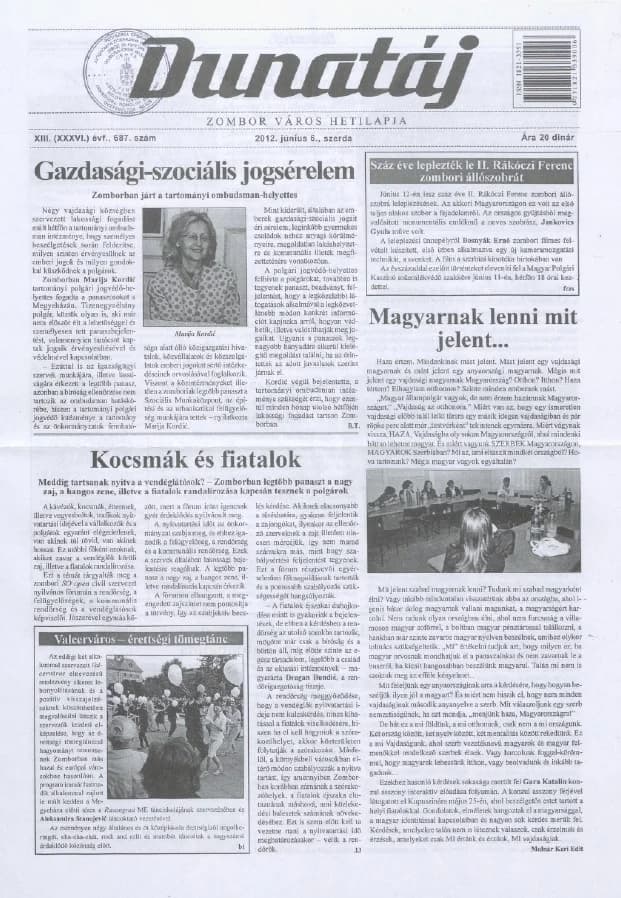 Dunatáj, 14. évf. 2012. június 6. 687. sz.