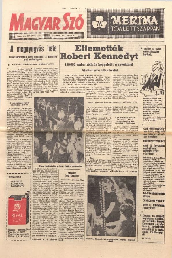 Magyar Szó, 25. évf. 1968. június 9. 157. sz. 1–32. oldal