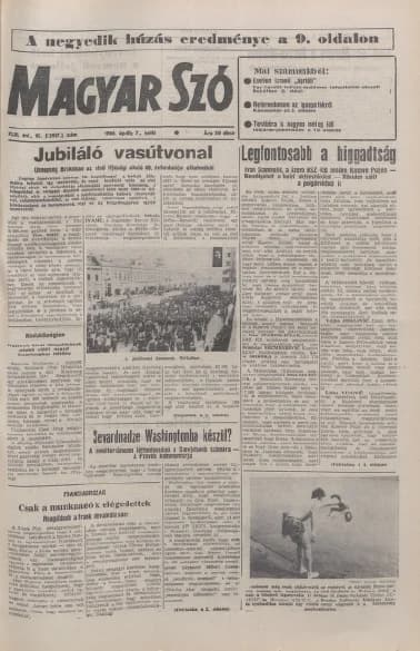 Magyar Szó, 43. évf. 1986. április 7. 95. sz. 1–20. oldal