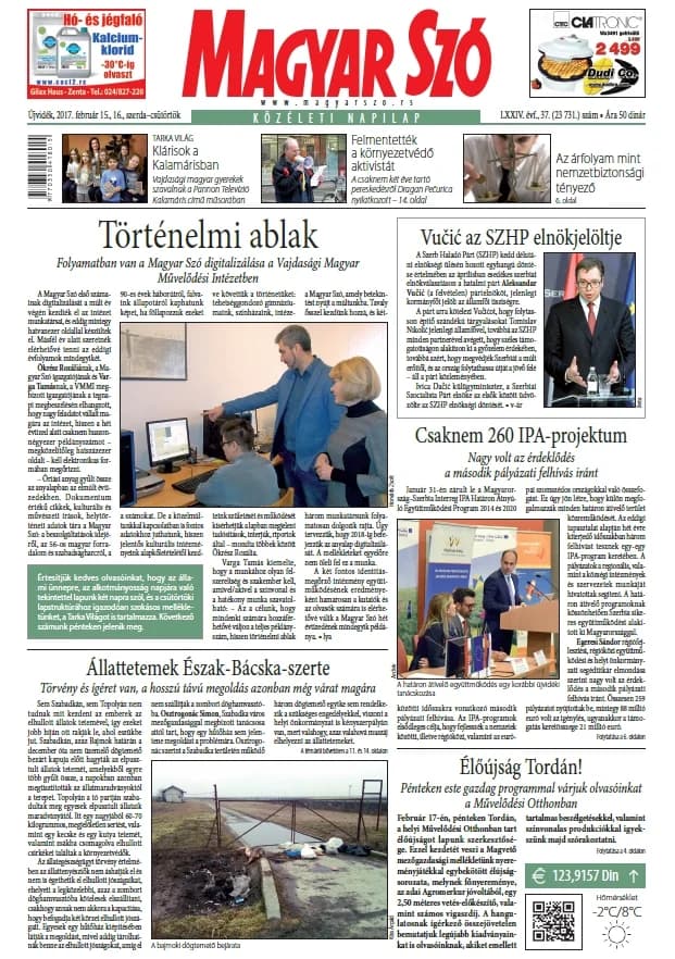 Magyar Szó, 74. évf. 2017. február 15. – 16. 37. sz. 1–20. oldal