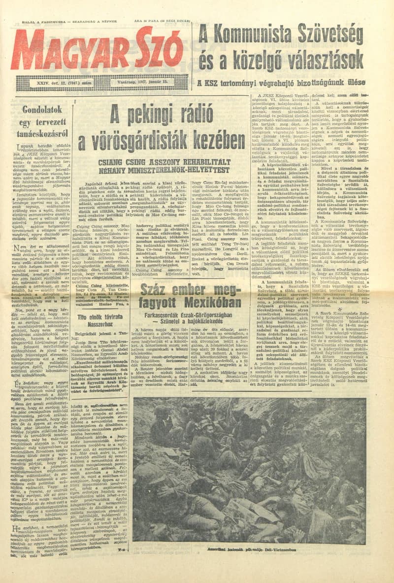 Magyar Szó, 24. évf. 1967. január 15. 12. sz. 1–24. oldal
