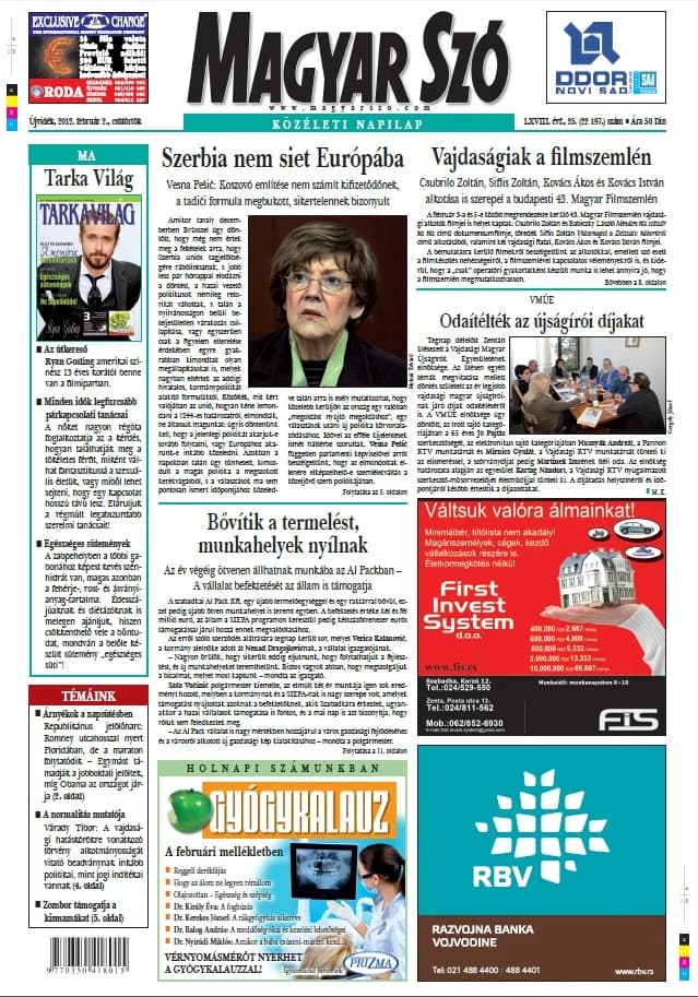 Magyar Szó, 69. évf. 2012. február 2. 25. sz. 1–20. oldal