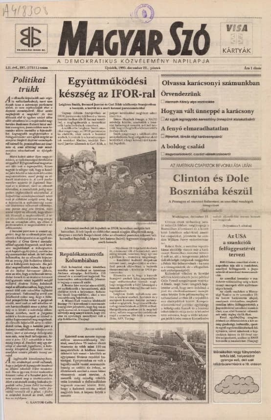 Magyar Szó, 52. évf. 1995. december 22. 297. sz. 1–16. oldal