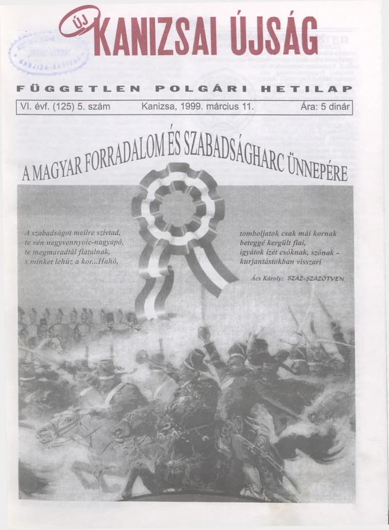 Új Kanizsai Újság, 6. évf. 1999. március 11. 5. sz.