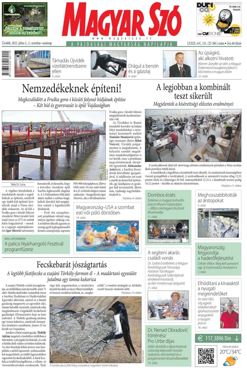 Magyar Szó, 79. évf. 2022. július 2. – 3. 151. sz. 1–32. oldal