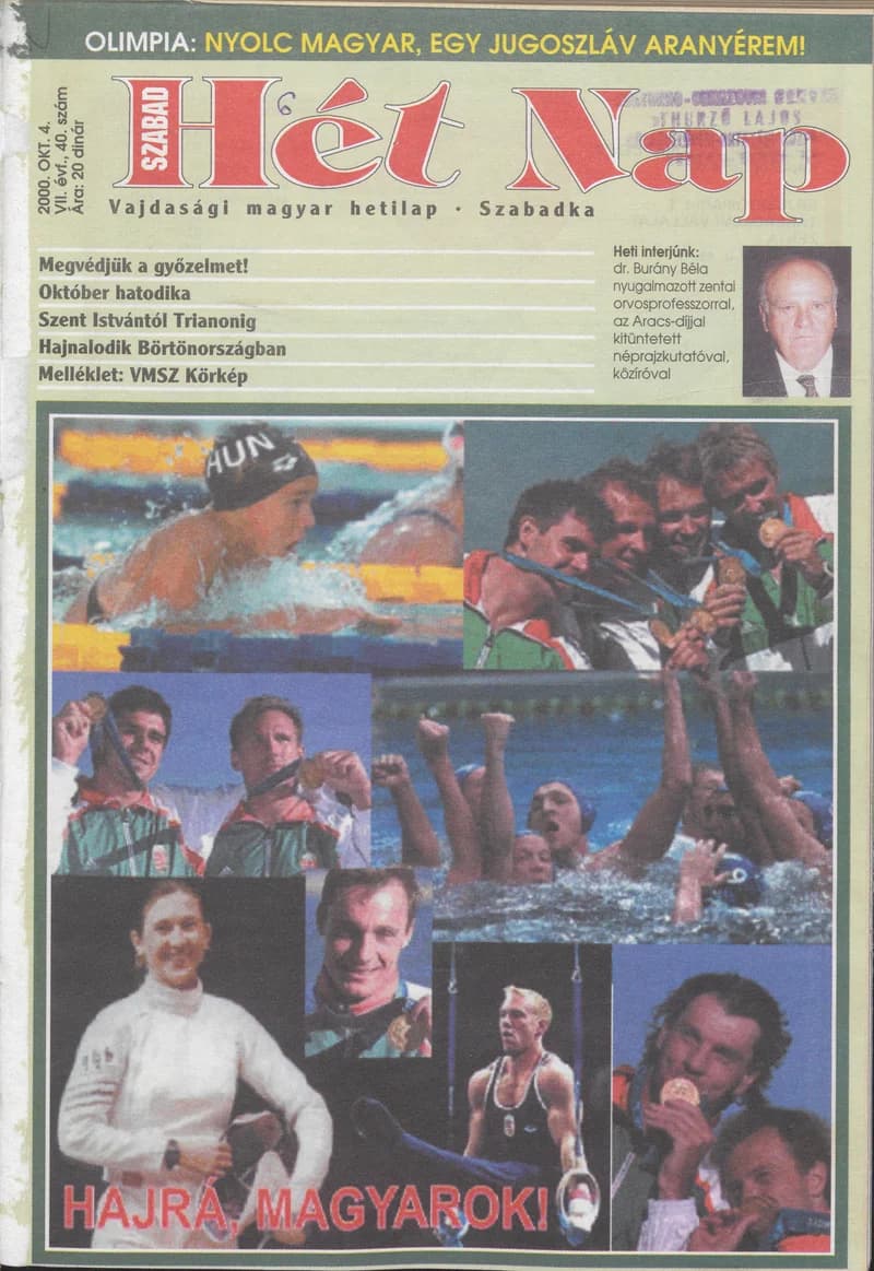 Szabad Hét Nap, 7. évf. 2000. október 4. 40. sz.