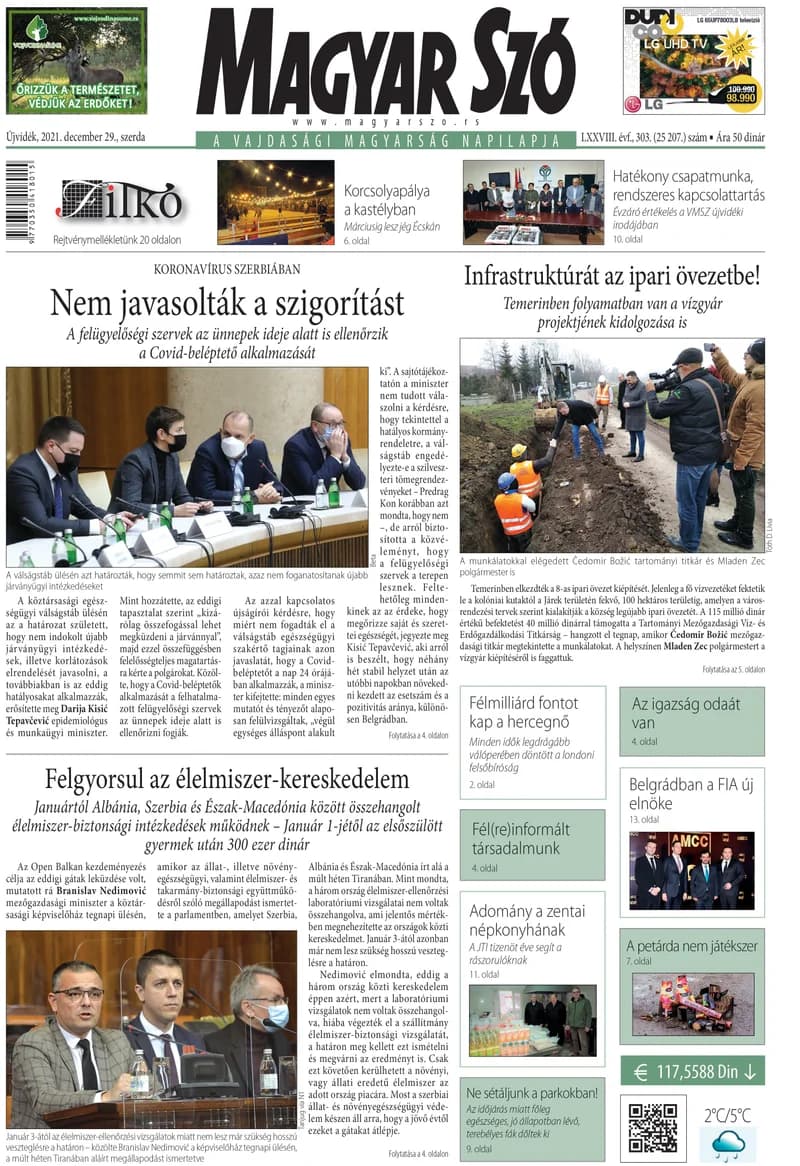 Magyar Szó, 78. évf. 2021. december 29. 303. sz. 1–16. oldal