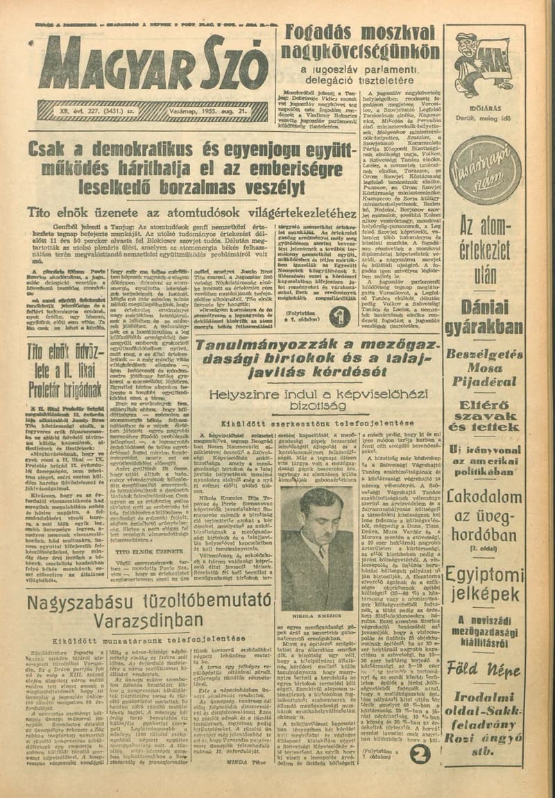 Magyar Szó, 12. évf. 1955. augusztus 20. 226. sz. 1–10. oldal