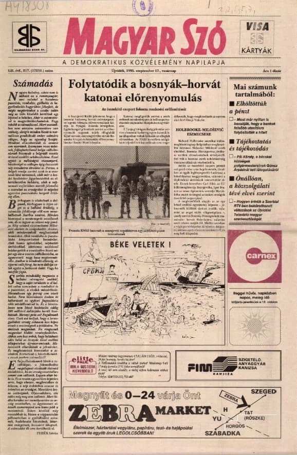 Magyar Szó, 52. évf. 1995. szeptember 17. 217. sz. 1–24. oldal