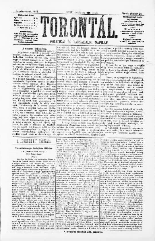 Torontál, 24. évf. 1895. október 25. 246. sz.