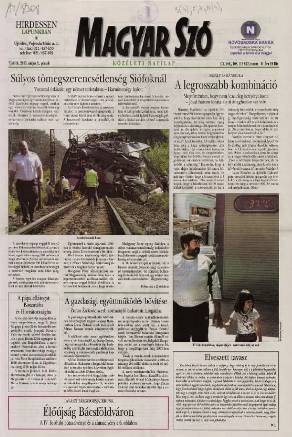 Magyar Szó, 60. évf. 2003. május 9. 108. sz. 1–16. oldal