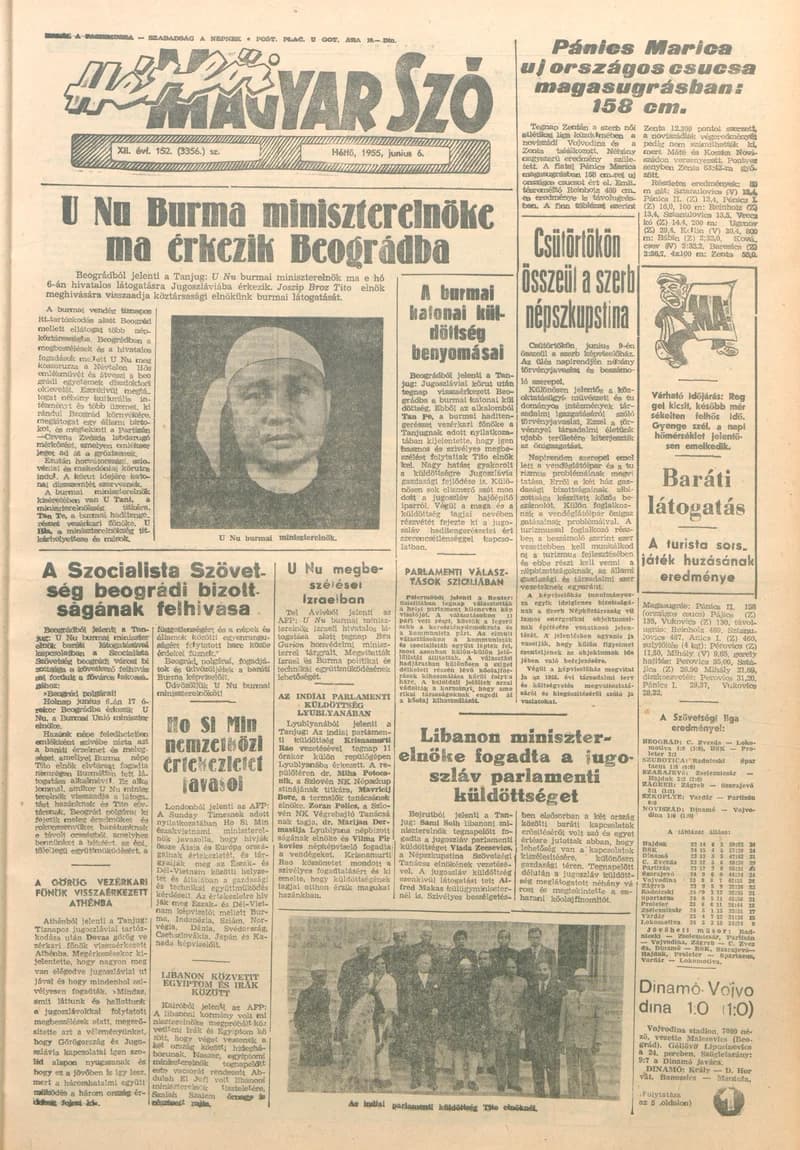 Magyar Szó, 12. évf. 1955. június 6. 152. sz. 1–6. oldal